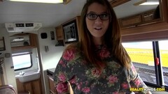 Penny Hart gobbles up on cock in the caravan Thumb